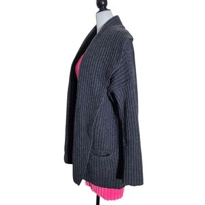 Vince wool Alpaca yak and cashmere Ribbed  knit open front cardigan